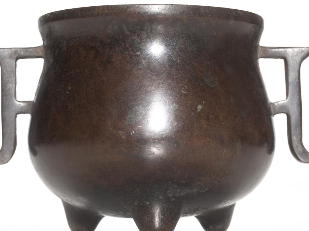 清中期戟耳三足铜香炉（《作古式》款，重：1452g） - 靓宝格