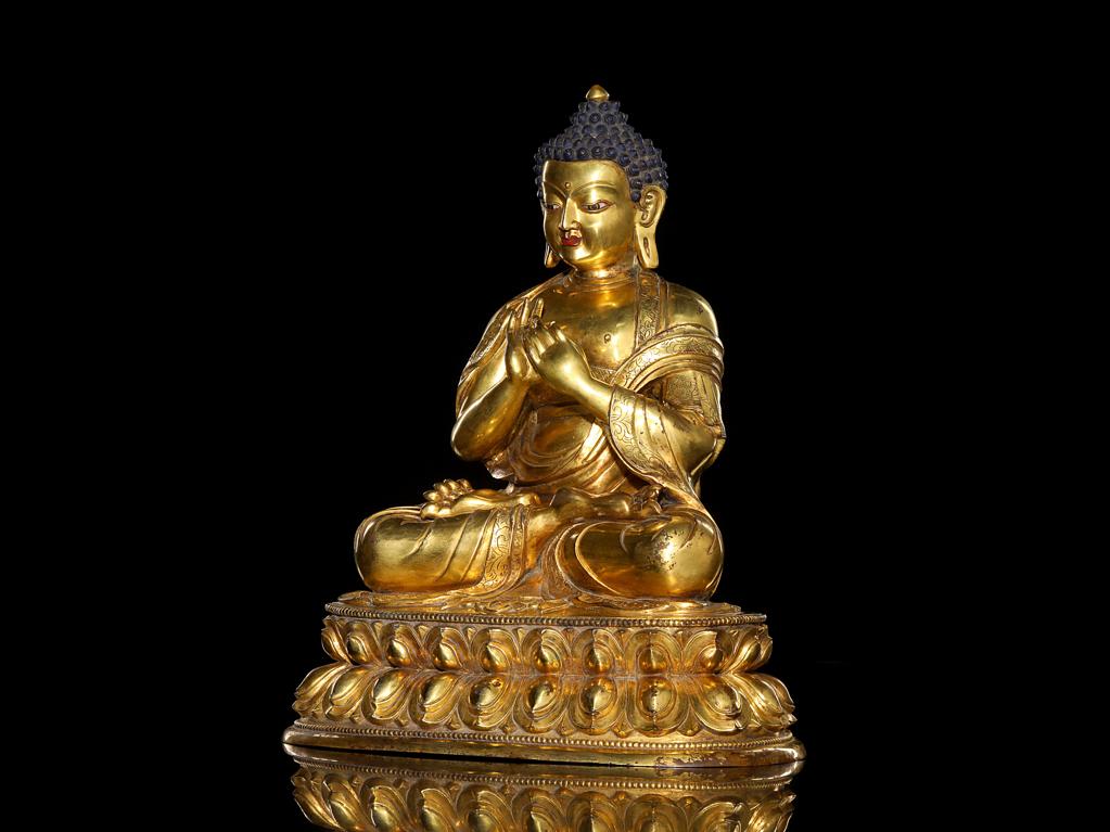 靓宝格- 18世纪铜鎏金说法相释迦牟尼佛坐像