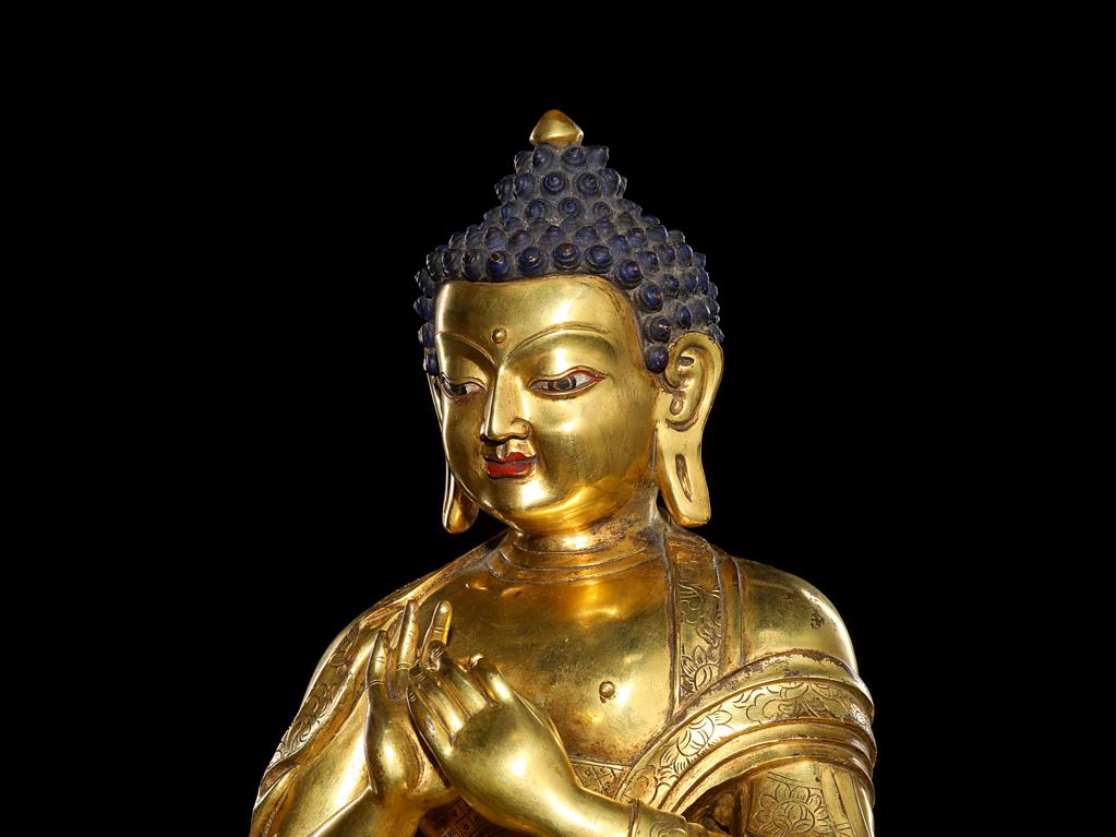 靓宝格- 18世纪铜鎏金说法相释迦牟尼佛坐像