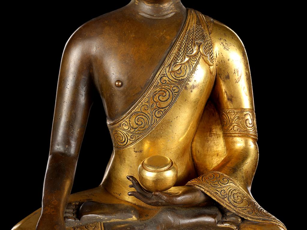 18世紀黄銅釈迦牟尼坐像仏像古美術黄铜释迦牟尼坐像-