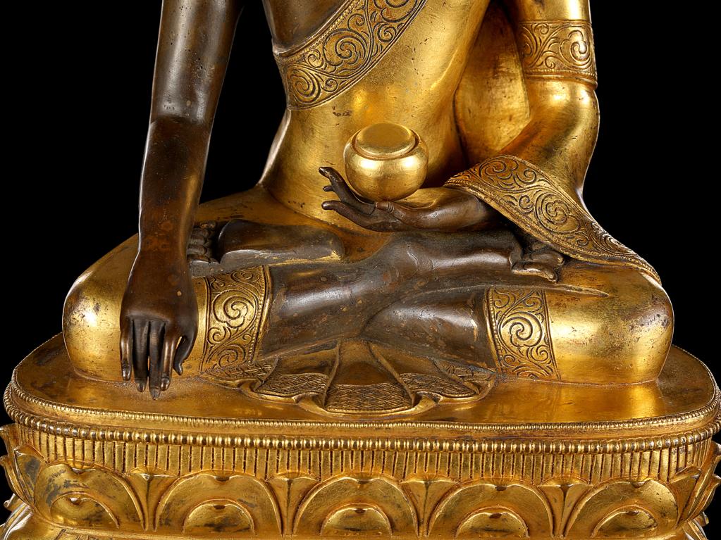 速くおよび自由な ▽鴻▽ 銅製 塗金 釋迦牟尼太子仏 置物 古賞物 中国