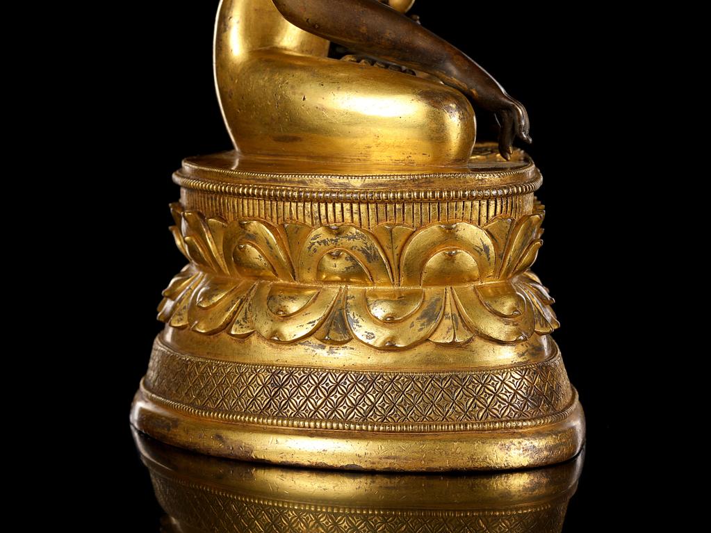 最大12%OFFクーポン ▽鴻▽ 銅製 塗金 釋迦牟尼太子仏 置物 古賞物