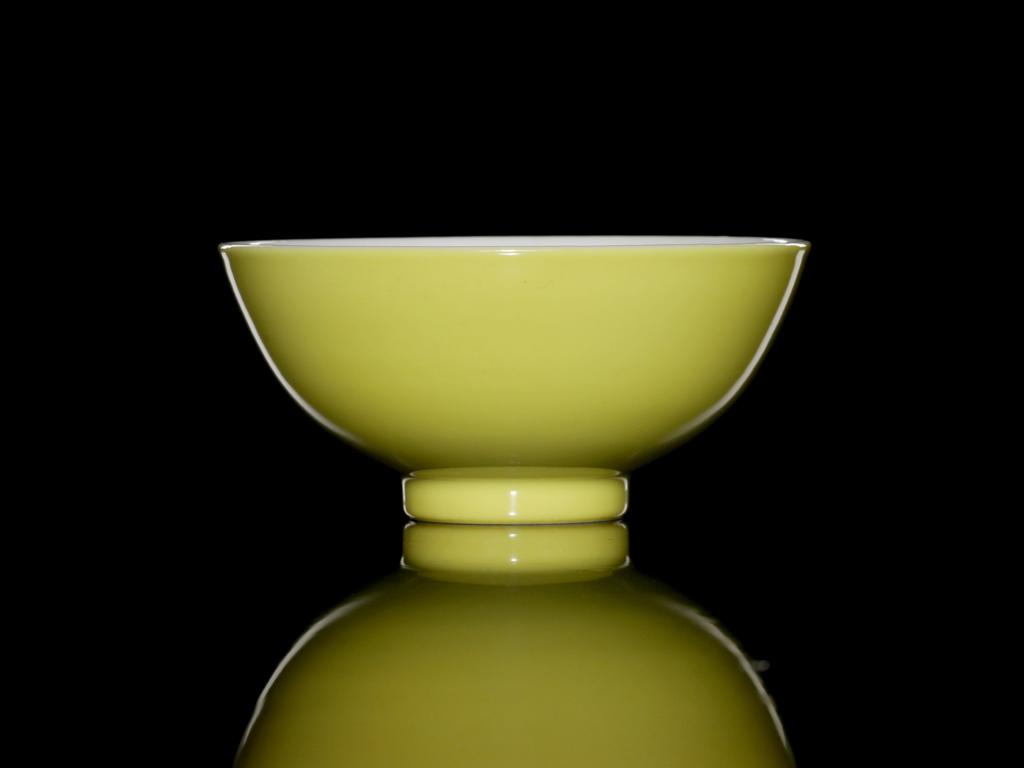 雍正官窑柠檬黄釉小碗（《大清雍正年制》款） - 靓宝格