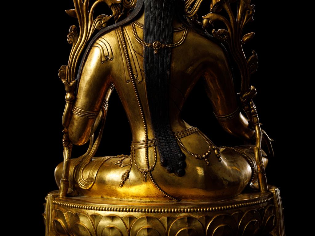 靓宝格- 18世纪铜鎏金绿度母坐像（适宜公共空间陈设，重：37.35kg）