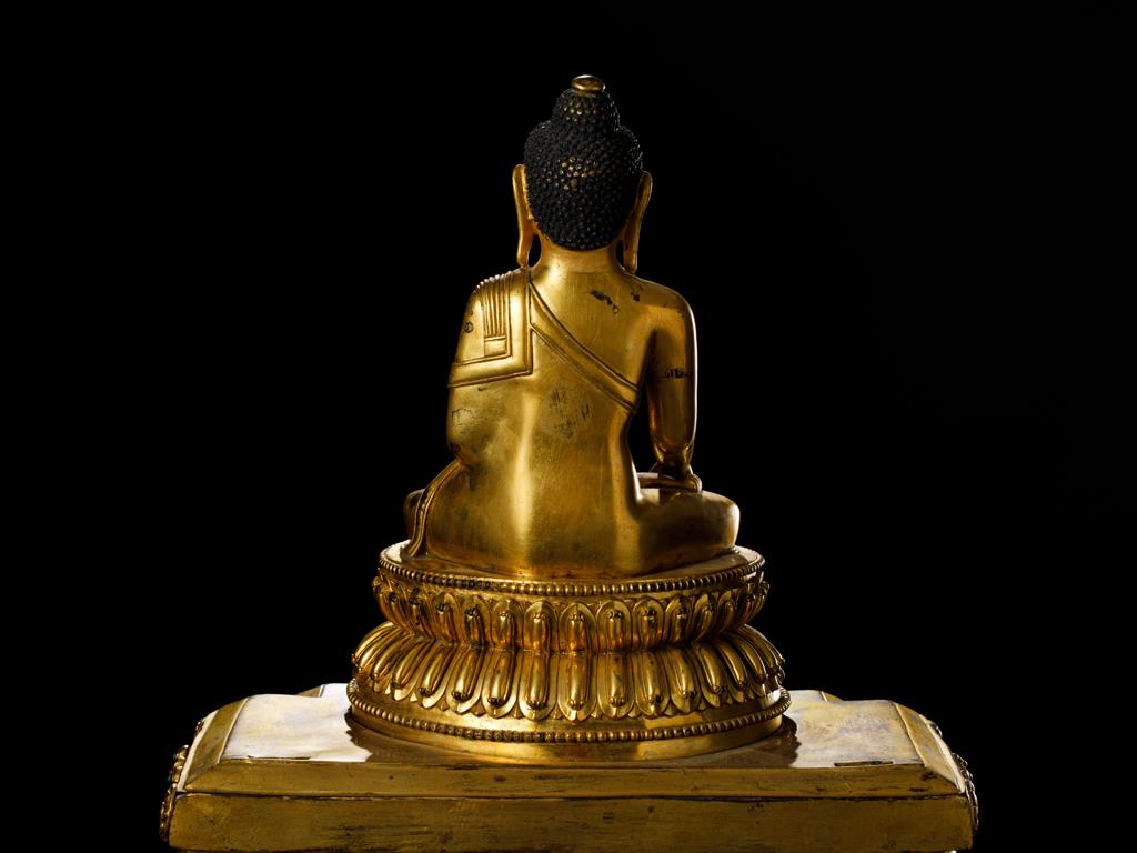 18世紀黄銅釈迦牟尼坐像仏像古美術黄铜释迦牟尼坐像-
