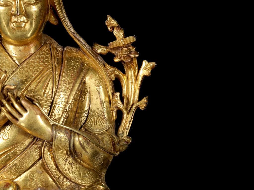靓宝格- 18世纪铜鎏金宗喀巴大师坐像
