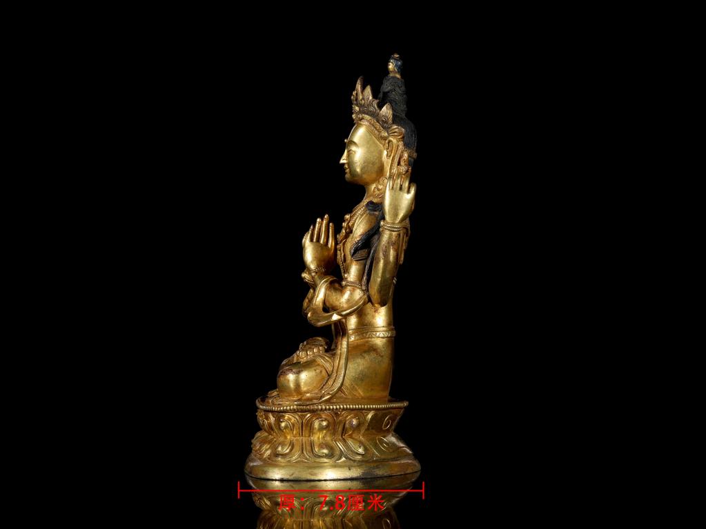 靓宝格- 18世纪铜鎏金四臂观音坐像