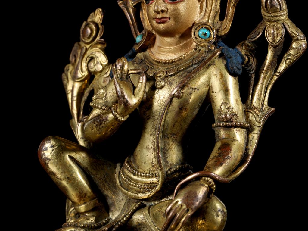 靓宝格- 清铜鎏金弥勒菩萨坐像