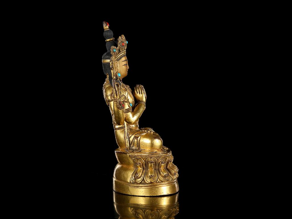 爆買い古銅彫 伐折羅仏多尊者坐像 清時代 大清乾隆年敬造款 古置物擺件 銅仏像 仏教文化 蔵出 仏像