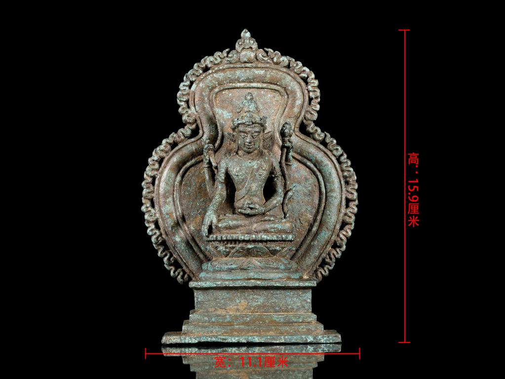 靓宝格- 中爪哇时期铜四臂文殊菩萨坐像