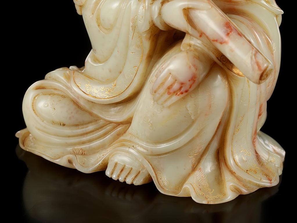 中国石彫刻置物 寿山石細密楼閣山水彫刻 細密彫刻 精密彫刻 中国古玩-