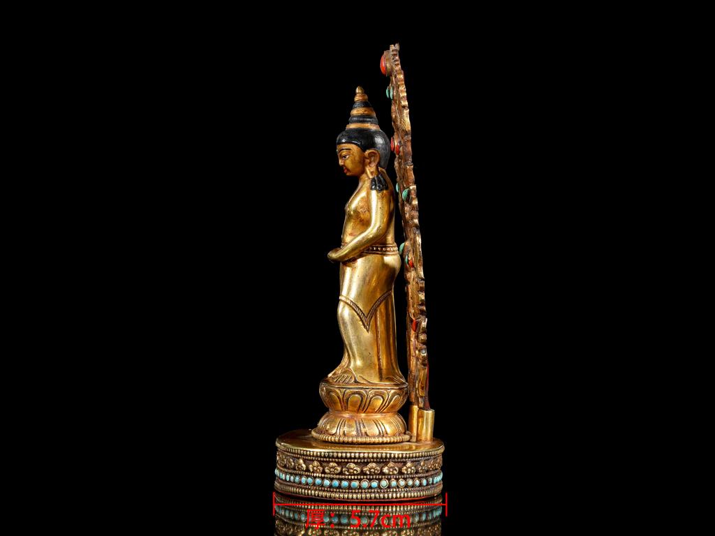 靓宝格- 清铜鎏金弥勒佛立像